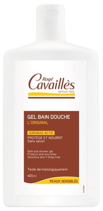 ROGE CAVAILLES gel bain douche L'original surgras actif peaux sensibles 400 ml – Image 2