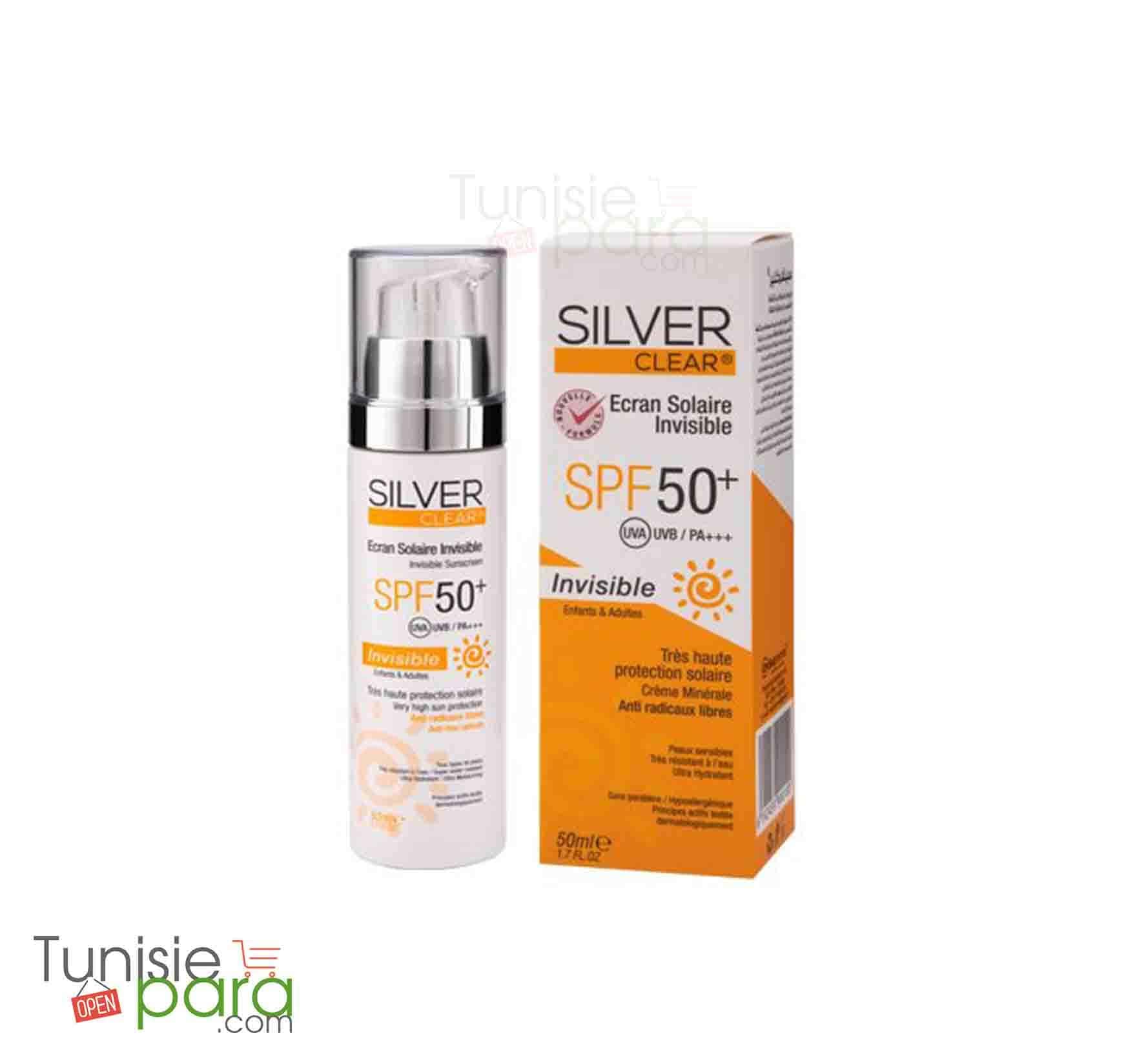 Silver clear ecran solaire invisible spf 50+ 50ml – Image 2