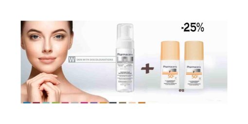 Pharmaceris pack ( 02 )ecran teinté spf50 + mousse albucin