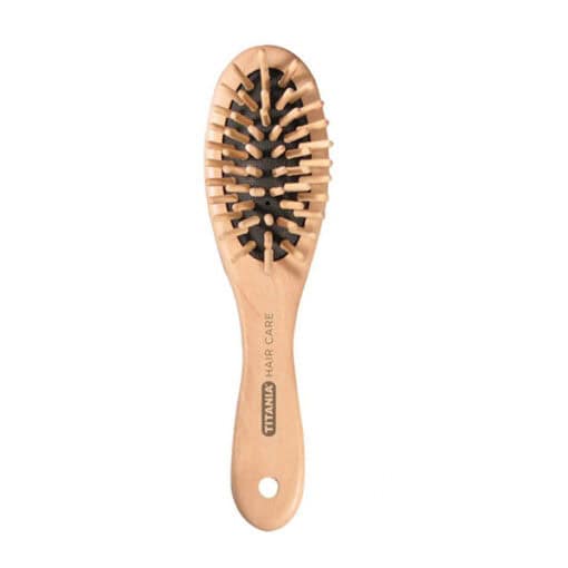 TITANIA Brosse Pneumatique Nature Hêtre 6 RANGEES 18CM - 2820