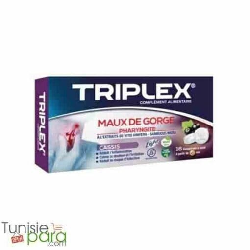 Triplex maux de gorge Cassis comprimé à sucer 16cp