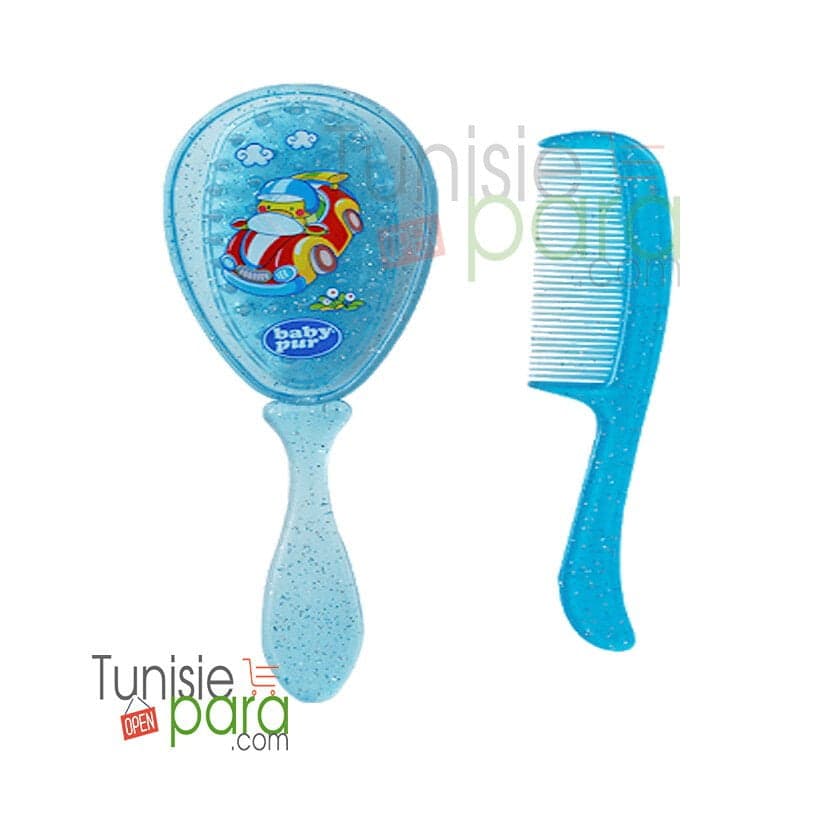 Baby pur brosse et peigne rose – Image 2