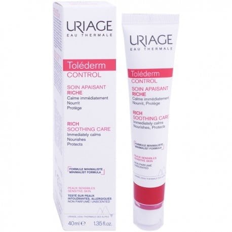 Uriage toléderm control soin apaisant riche 40ml (date d'expiration 05/2025)