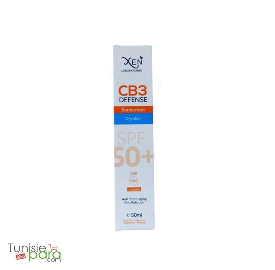 XEN CB3 Defense ecran solaire invisible peaux seches  50ml (03/2025)
