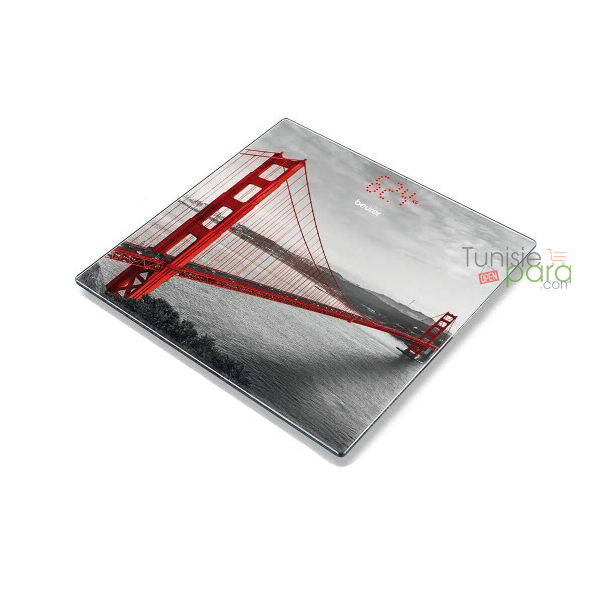 BEURER GS 215 pèse-personne en verre San Francisco 180kg GS215 Boats Pèse personne en verre Plateau de pesée en verre de sécurité : 30 x 30 cm Graduation : 100 g Capacité de charge : 180 Kg Affichage matrice de points moderne Écran Magic très lisible à éclairage blanc : Écran invisible qui n’apparaît que lors de la mesure Taille des chiffres : 27 mm Démarrage et arrêt automatiques Affichage en cas de surcharge Garantie : 5 ans