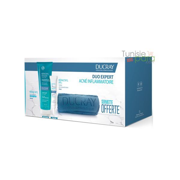 Ducray Keracnyl Pack Gel 200 Ml + Keracnyl PP + Serviette offerte – Image 2
