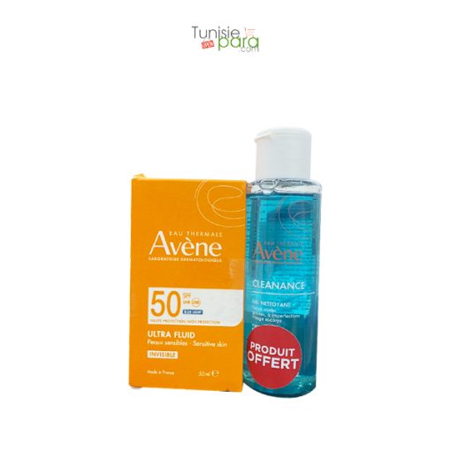 AVENE DUO Ultra Fluide Invisible SPF50+ 50ml + Cleanance gel 100ml offert