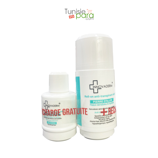 Innovaderm roll-on anti transpirant + recharge gratuite