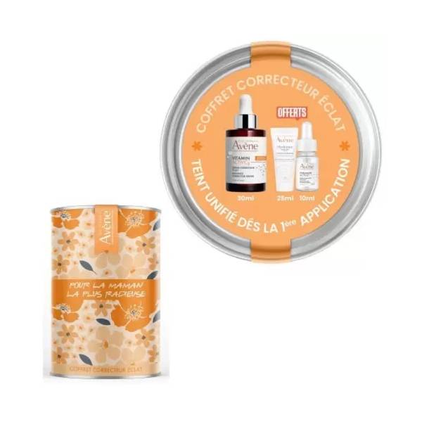 Avene BOX vitamin aktiv Cg Serum correcteur 30ML + hydrance légère 25ml OFFERT + hyaluron activ B3 10ml OFFERT Ref AVEN079