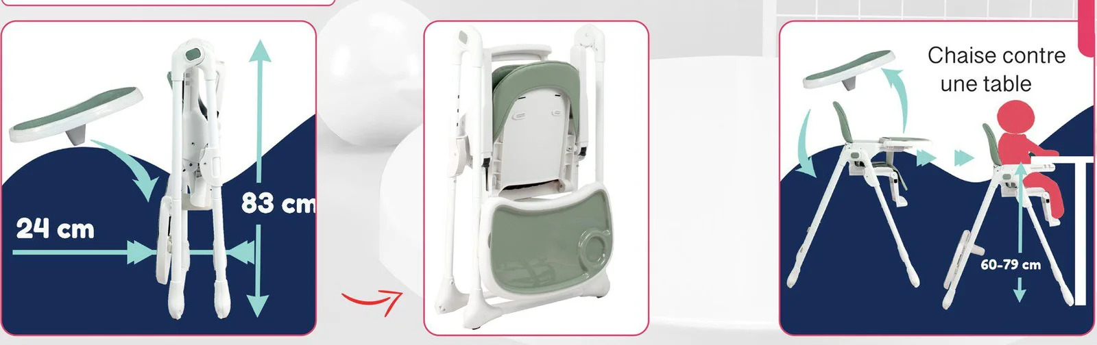 Chaise Haute Prima Bébé Piccola Rouge – Image 2