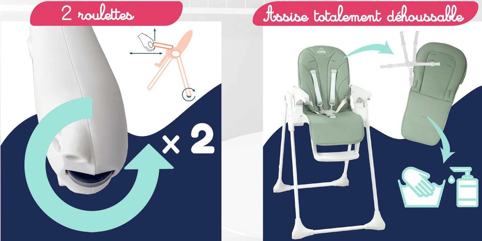 Chaise Haute Prima Bébé Piccola Rouge – Image 3