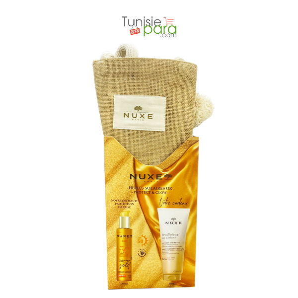 Nuxe Huile Gold 150ml Spf50+ + Prodigieux Lait 200ml Offerte + Sac Offert