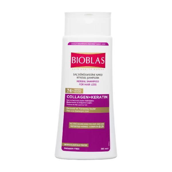 BIOBLAS SHAMPOING COLLAGEN KERATIN 360ML