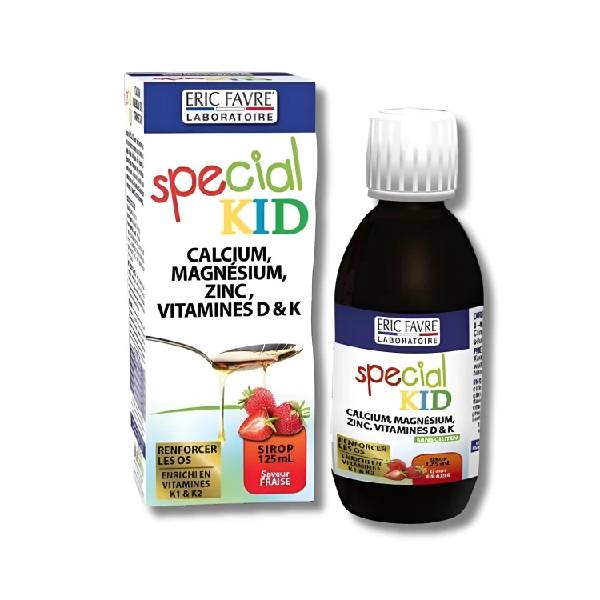 ERIC FAVRE SPECIAL KID SIROP CALCIUM, MAGNÉSIUM, ZINC, VITAMINES D & K 125ML